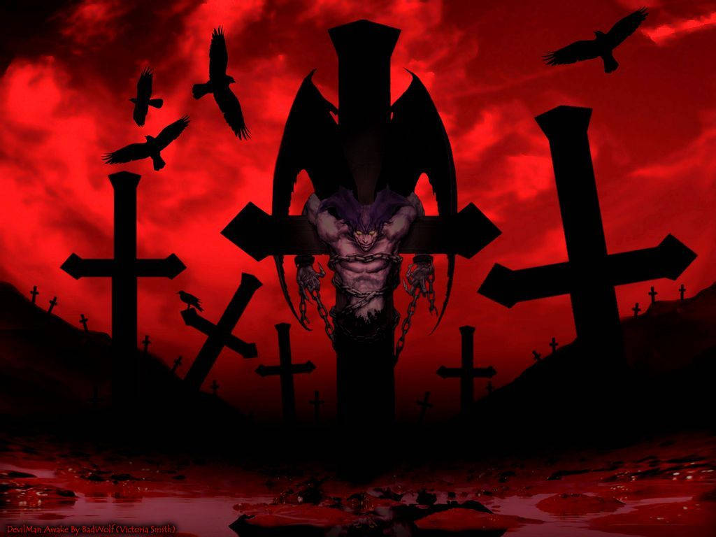 Amon, Devilman Crybaby, purple hair, SD Desktop Wallpaper