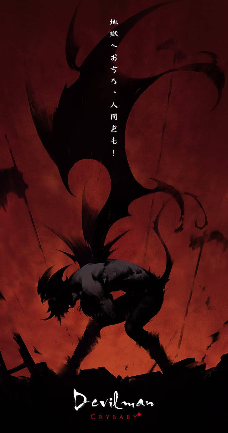 Devilman Crybaby, horns, wings, HD Phone Wallpaper