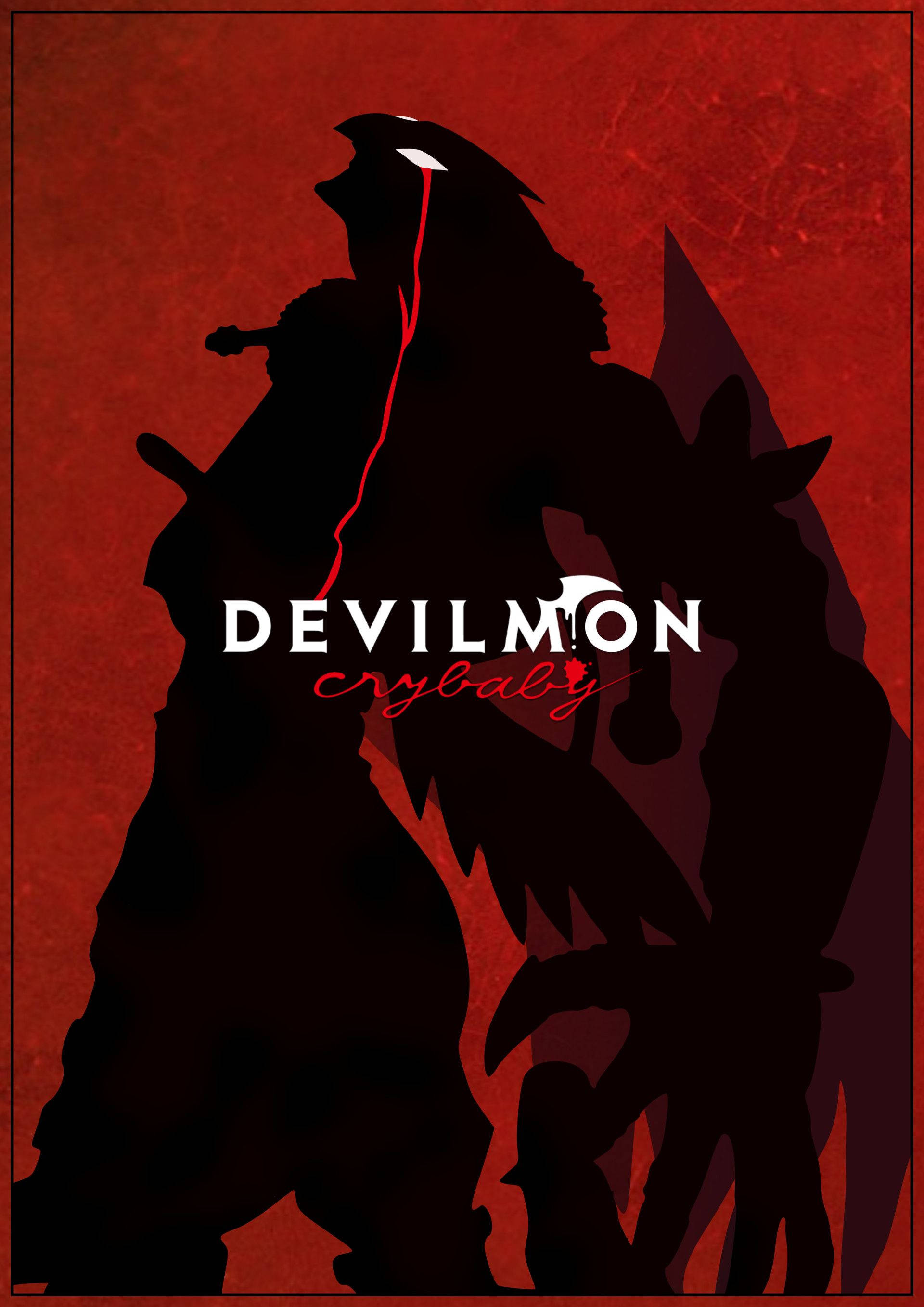 Devilman Crybaby, Devilman, red background, 2K Phone Wallpaper
