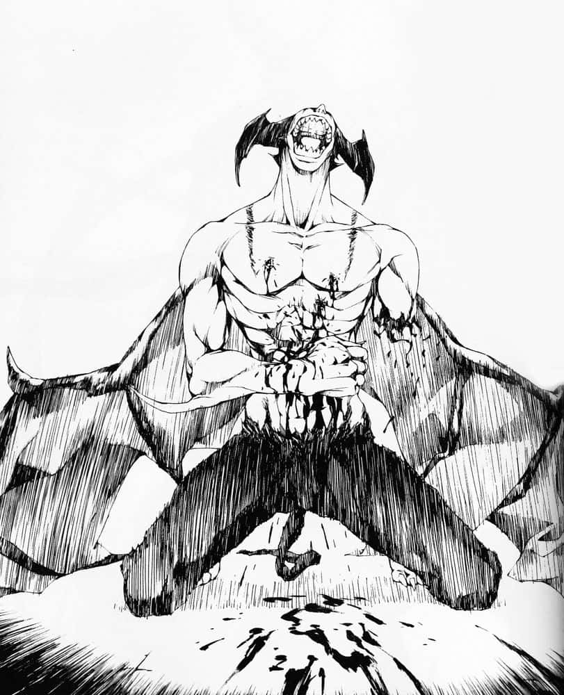 Amon, Devilman, bat wings, SD Phone Wallpaper