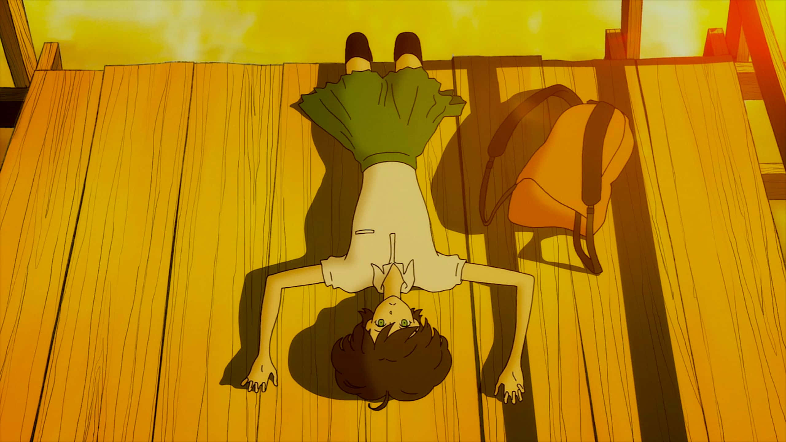 Miki Makimura, Devilman Crybaby, golden sunset light, 2K Desktop Wallpaper