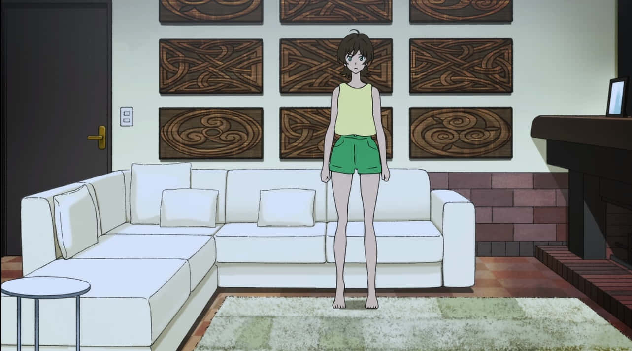 Devilman Crybaby, Miki Makimura, living room, HD Desktop Wallpaper