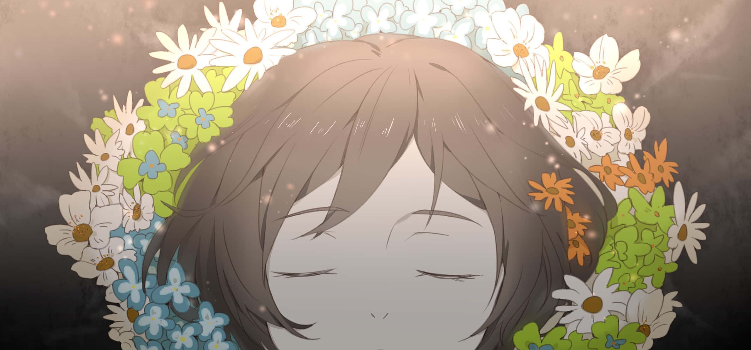 Devilman Crybaby, Miki Makimura, floral peace, 2K Desktop Wallpaper