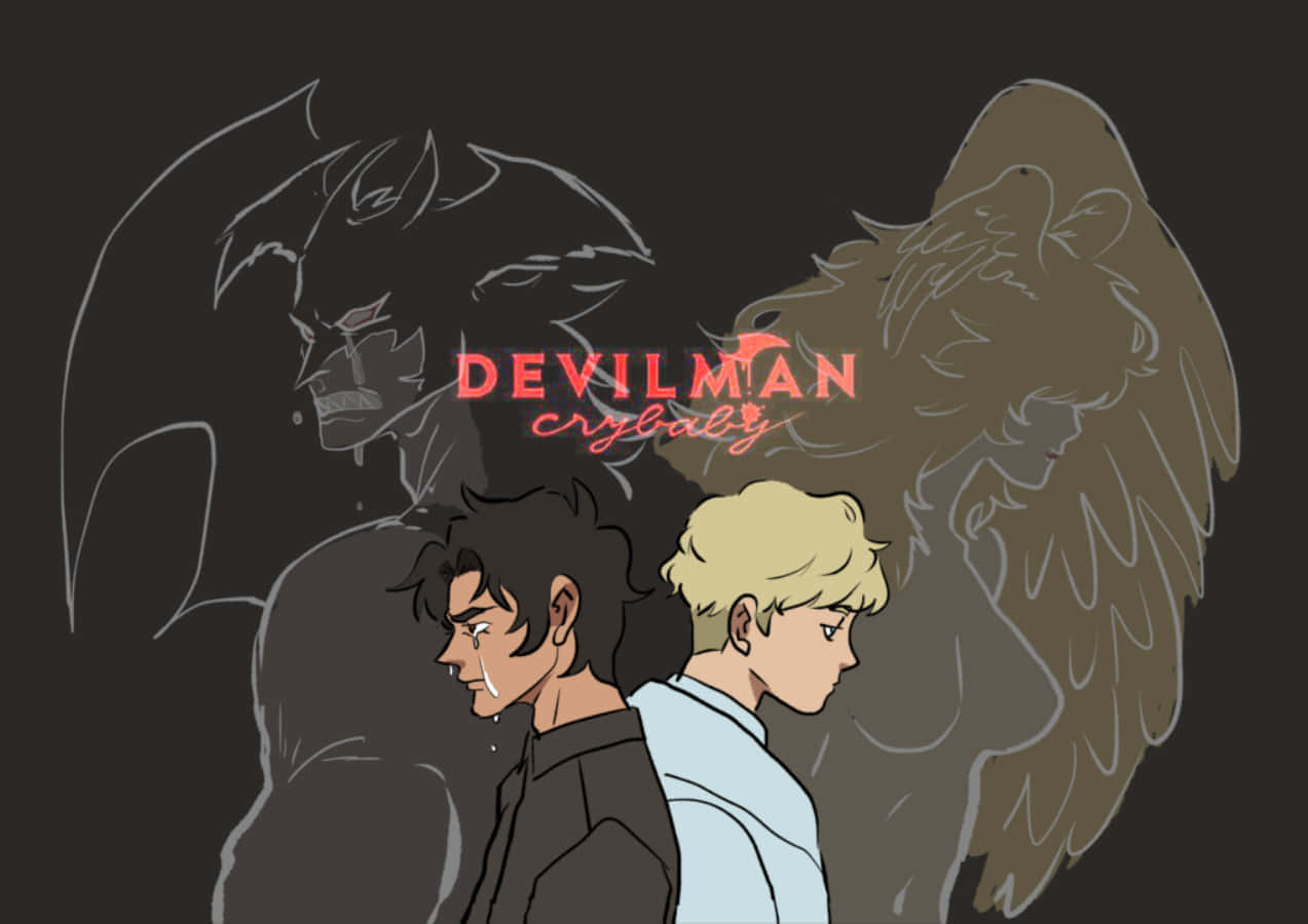 Devilman Crybaby, Character Shadows, ghostly devil silhouettes, SD Desktop Wallpaper