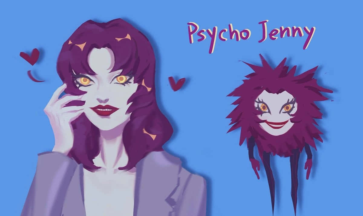 Devilman Crybaby, Psycho Jenny, purple hair, SD Desktop Wallpaper