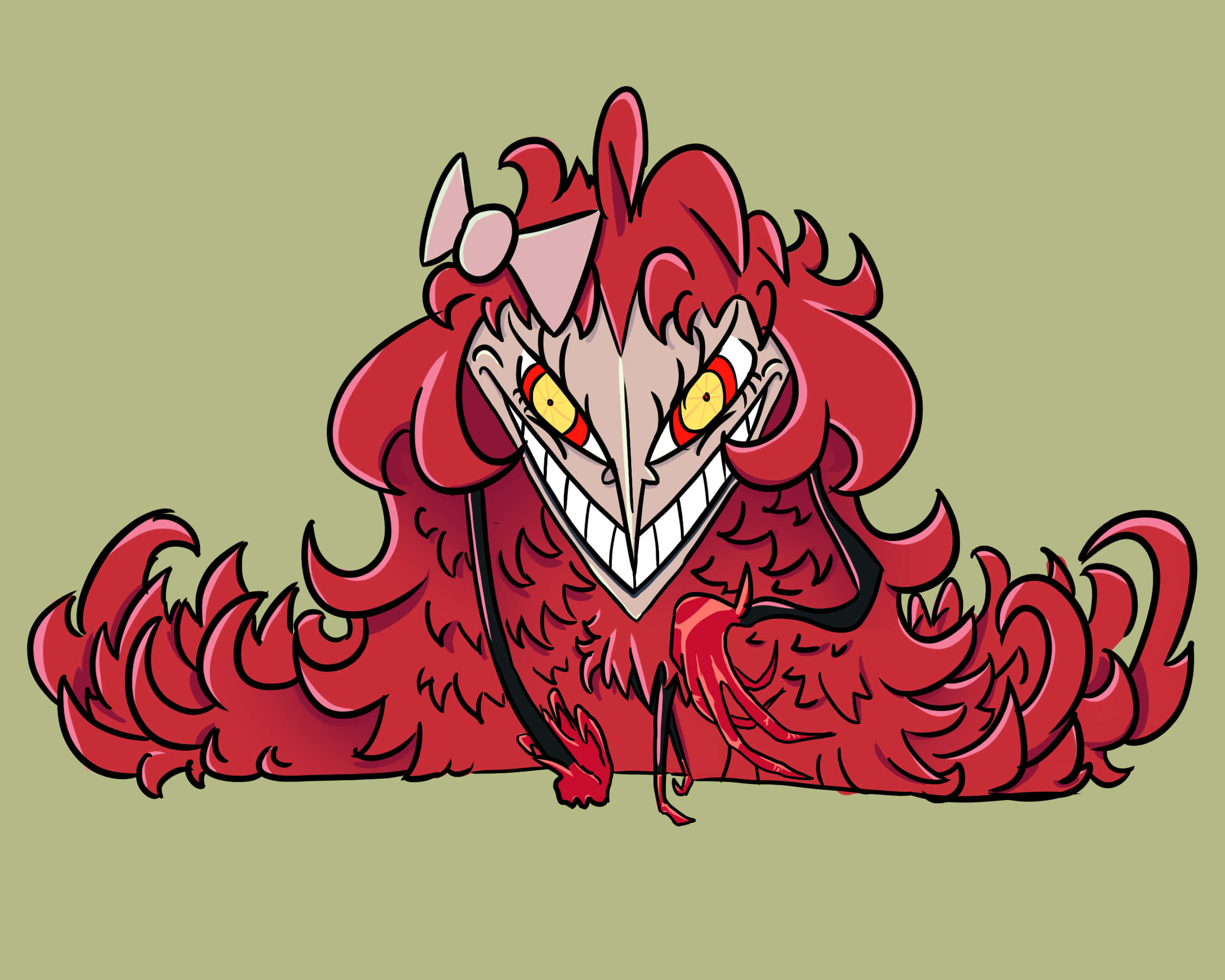 Psycho Jenny, Devilman Crybaby, red demon, Full HD Desktop Wallpaper
