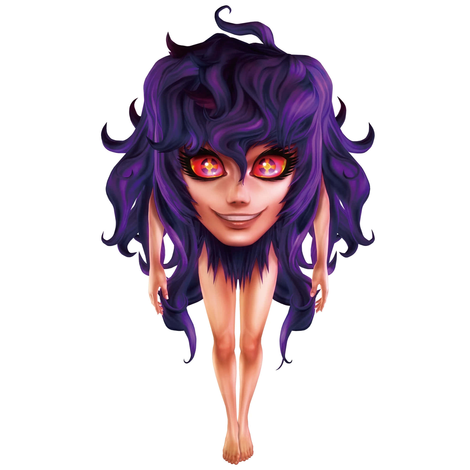 Psycho Jenny, Devilman Crybaby, purple hair, Full HD Desktop Wallpaper
