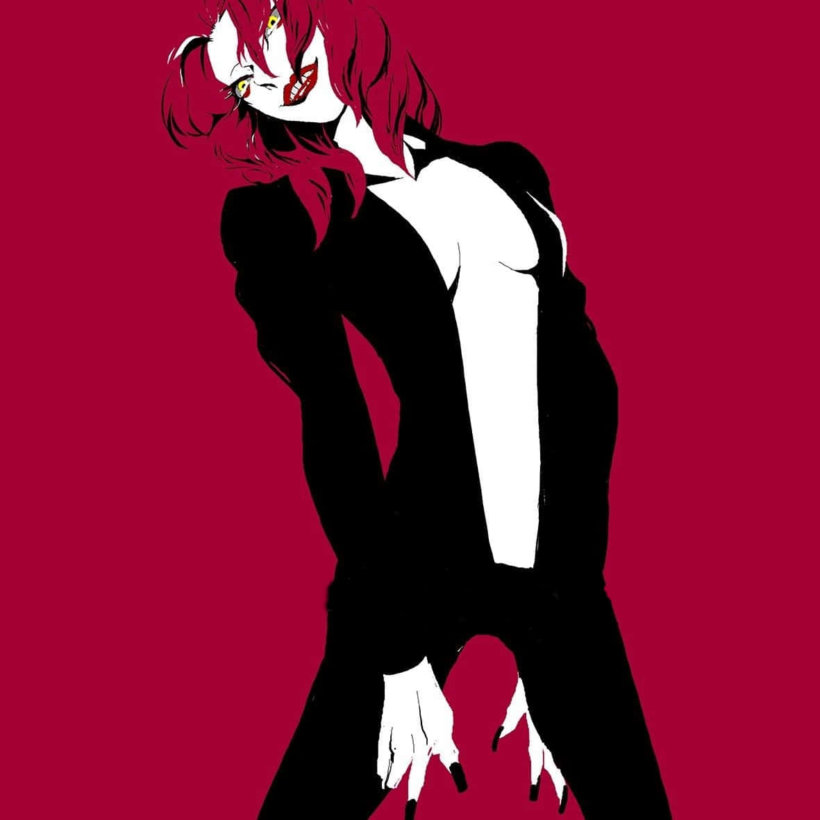 Devilman Crybaby Psycho Jenny, red hair, sharp teeth, SD Desktop Wallpaper