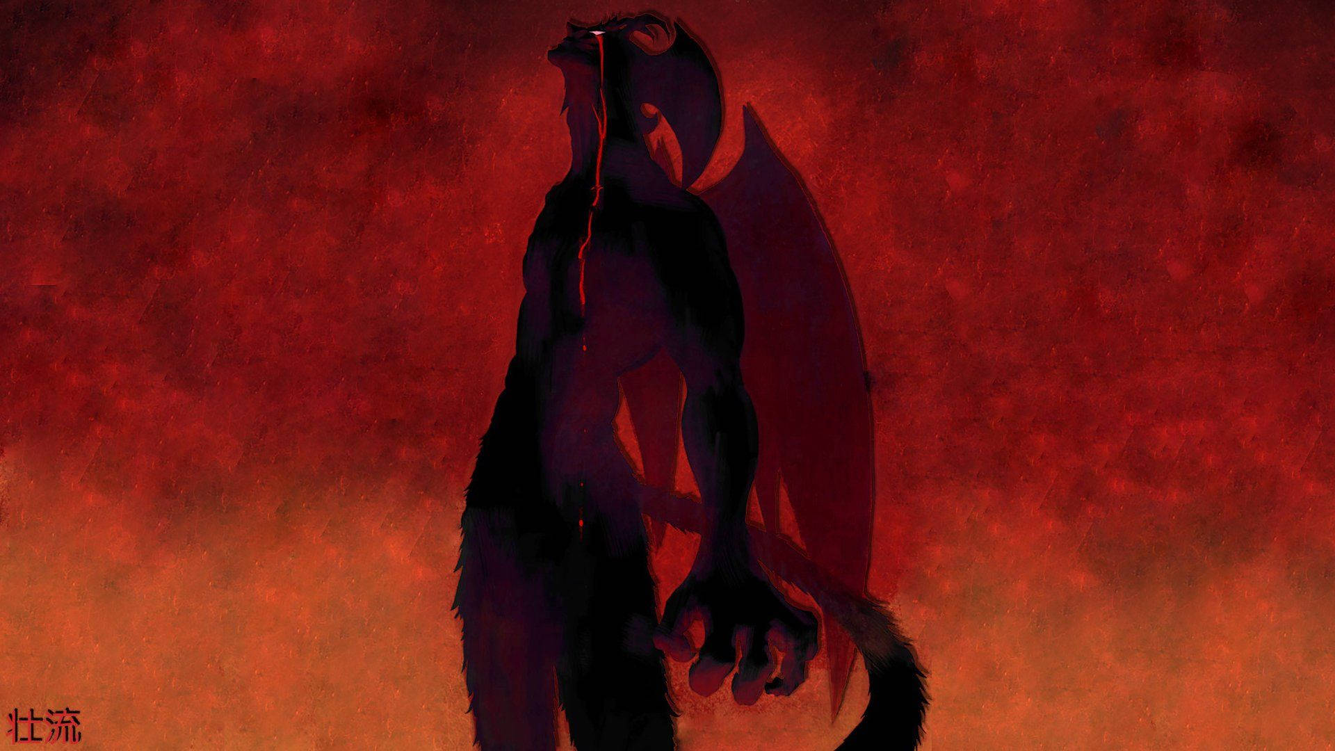 Devilman Crybaby, demonic figure, wings, Full HD Desktop Wallpaper