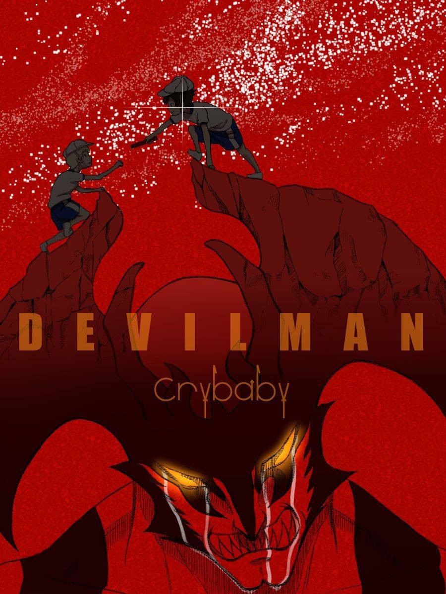 Devilman Crybaby, children, giant devil's hand, SD Phone Wallpaper