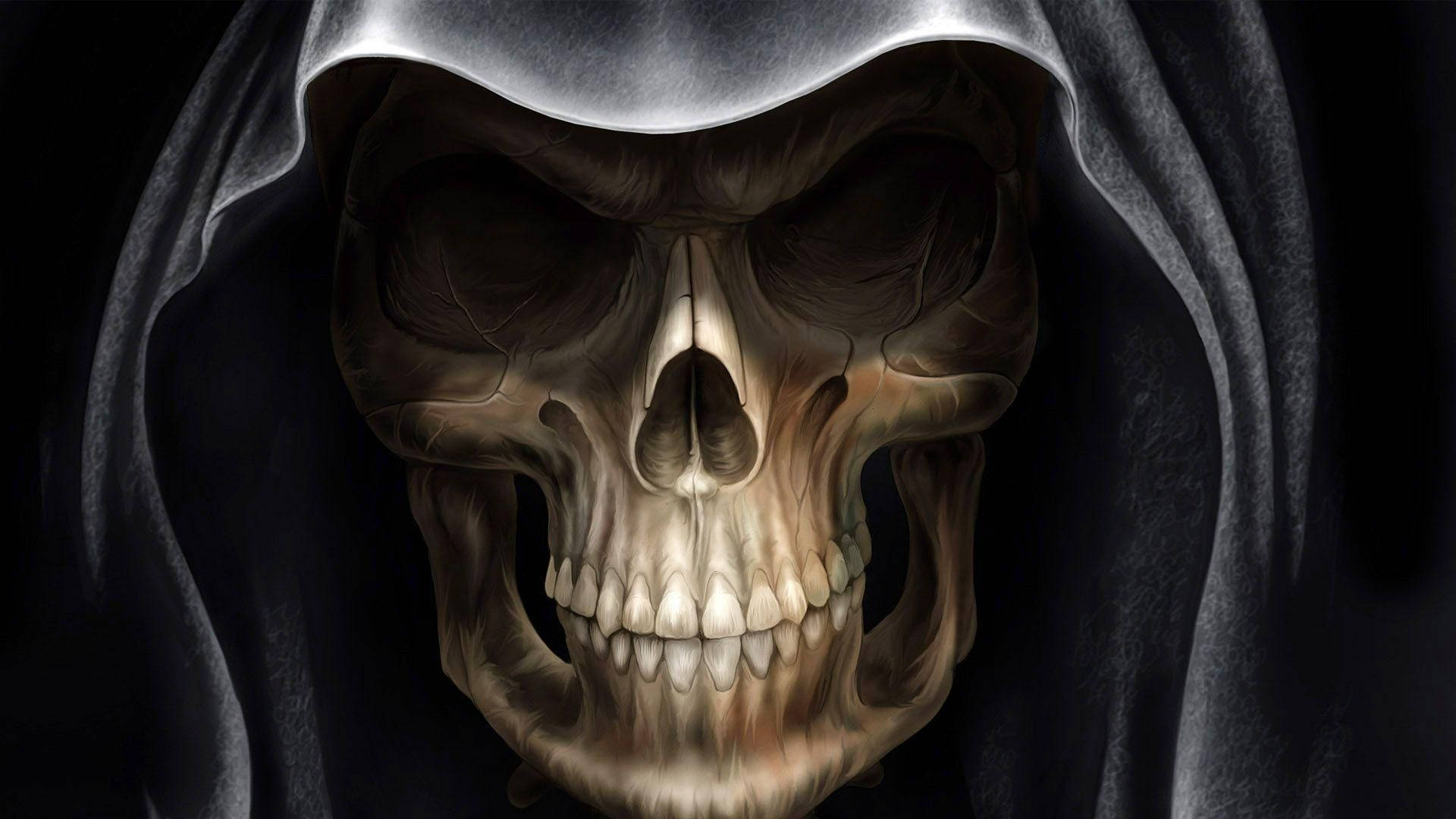 Devilman, skull, hooded cloak, Full HD Desktop Wallpaper