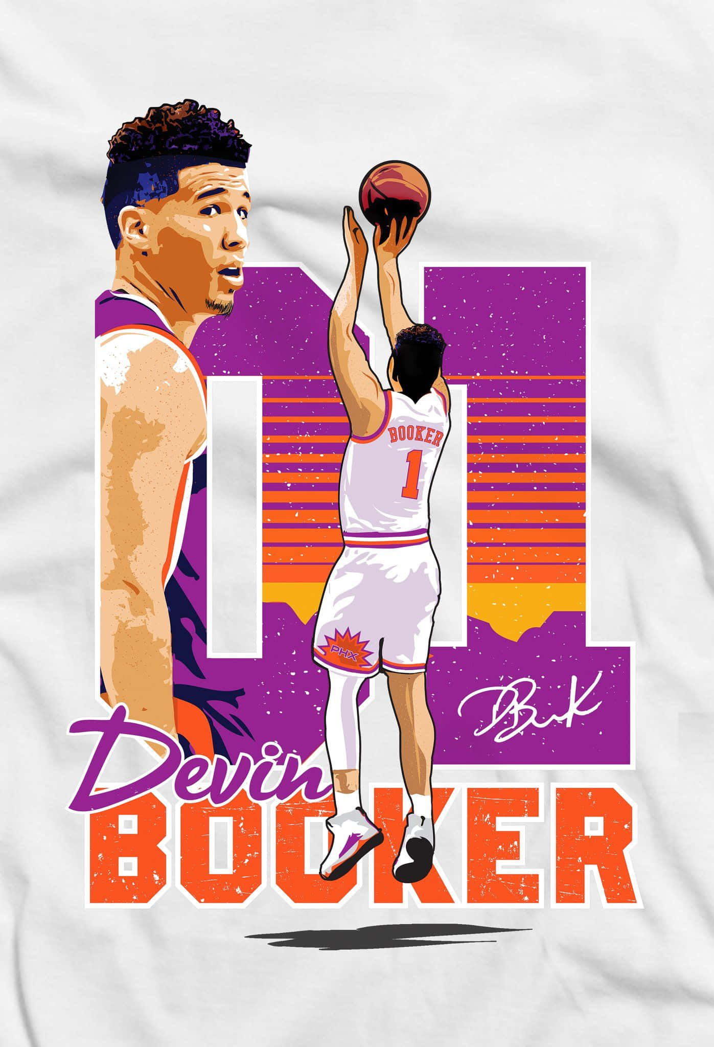 Devin Booker, white jersey, basketball, Full HD Phone Wallpaper