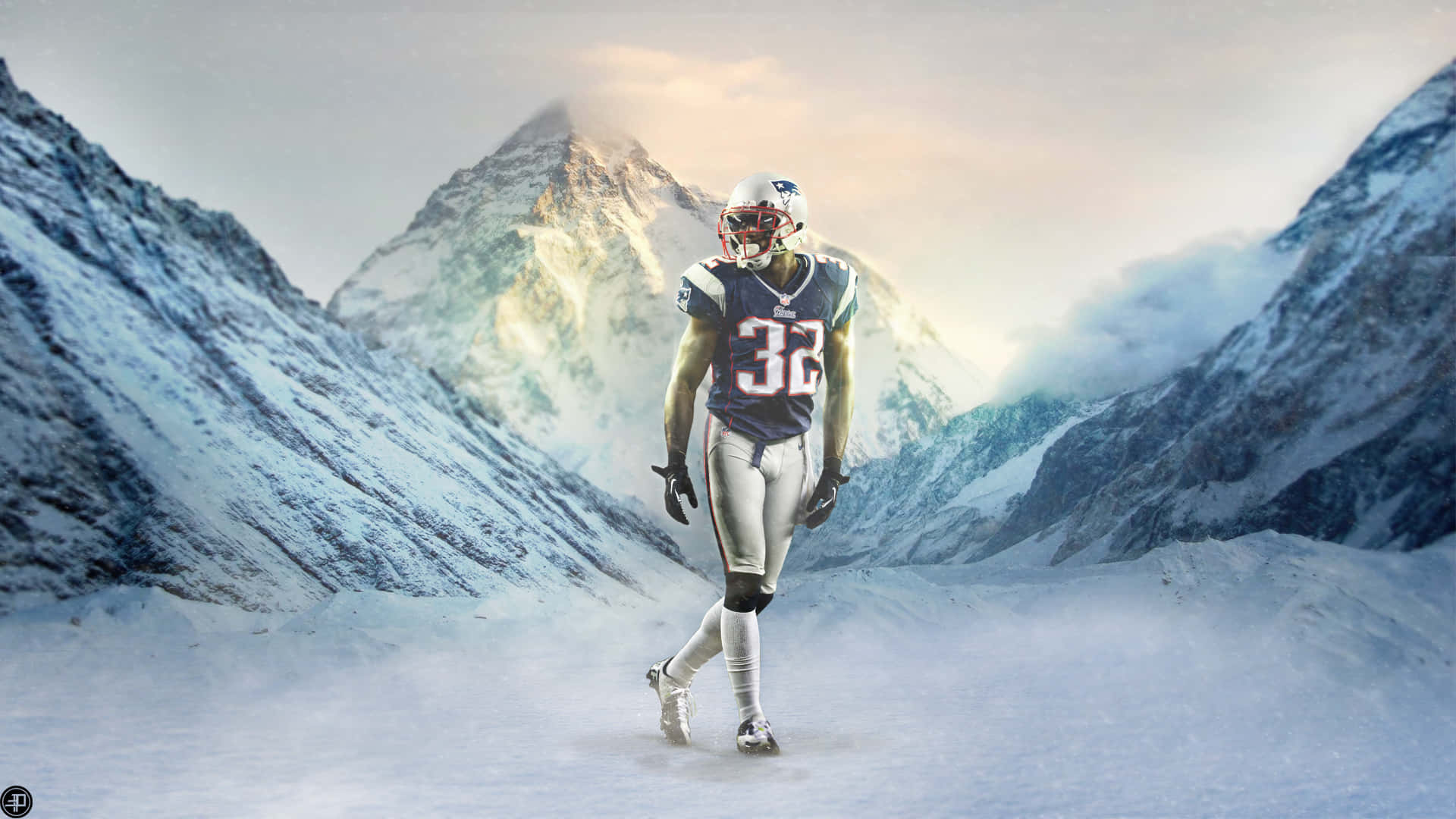 Devin McCourty, number 32, blue jersey, Full HD Desktop Wallpaper