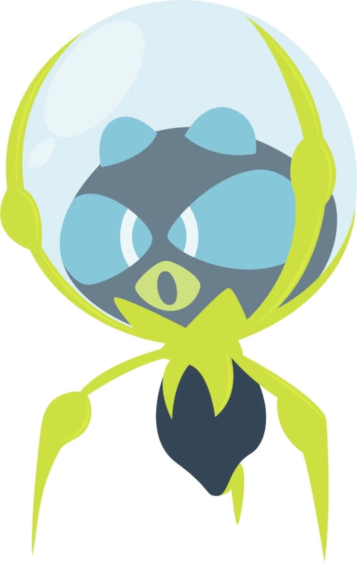 Dewpider, clear dome helmet, lime green limbs, SD Phone Wallpaper