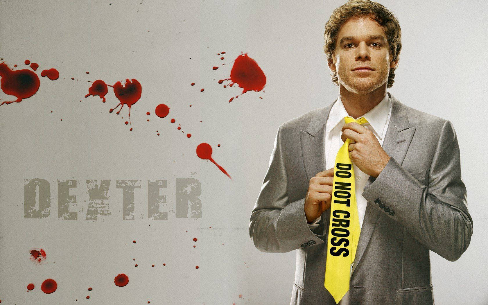Dexter, DO NOT CROSS, yellow tie, HD Desktop Wallpaper