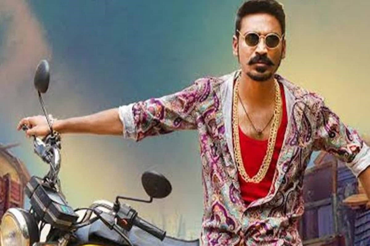 Dhanush, motorcycle, paisley shirt, HD Desktop Wallpaper