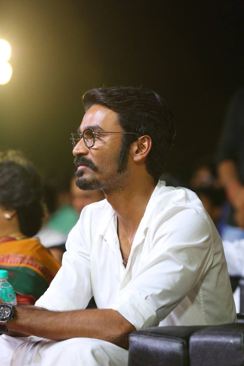 Dhanush, white shirt, glasses, HD Phone Wallpaper