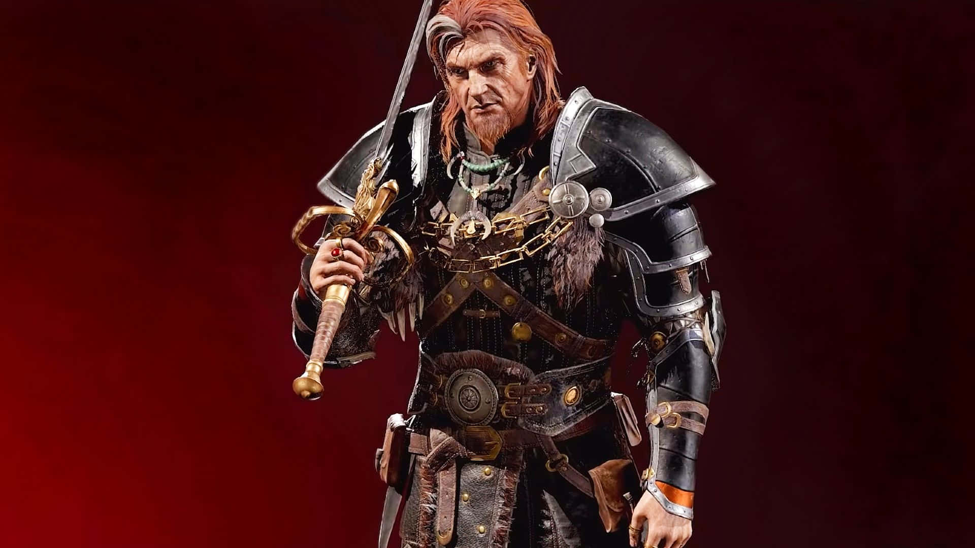 Diablo 2 Resurrected, red hair, beard, Full HD Desktop Wallpaper