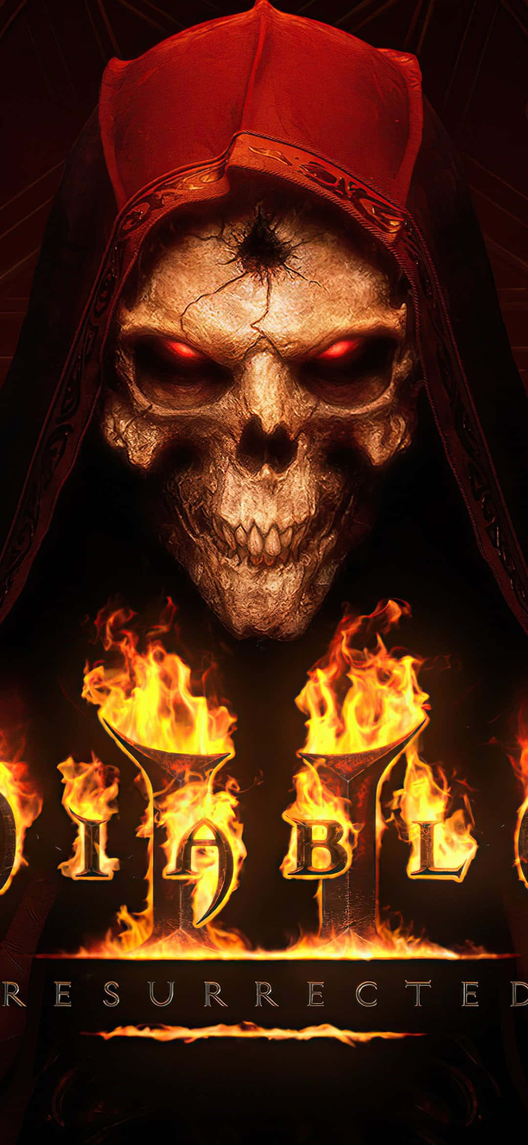 Diablo 2 Resurrected, skull, red hood, Full HD Phone Wallpaper
