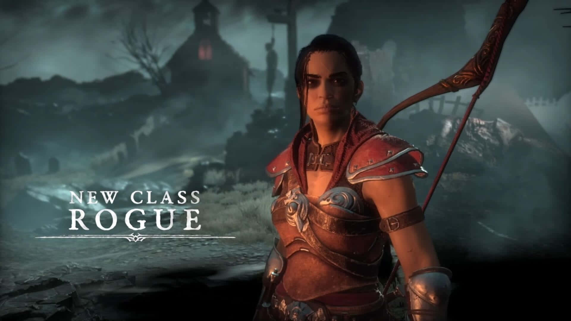 Diablo 2, rogue, ornate red armor, Full HD Desktop Wallpaper