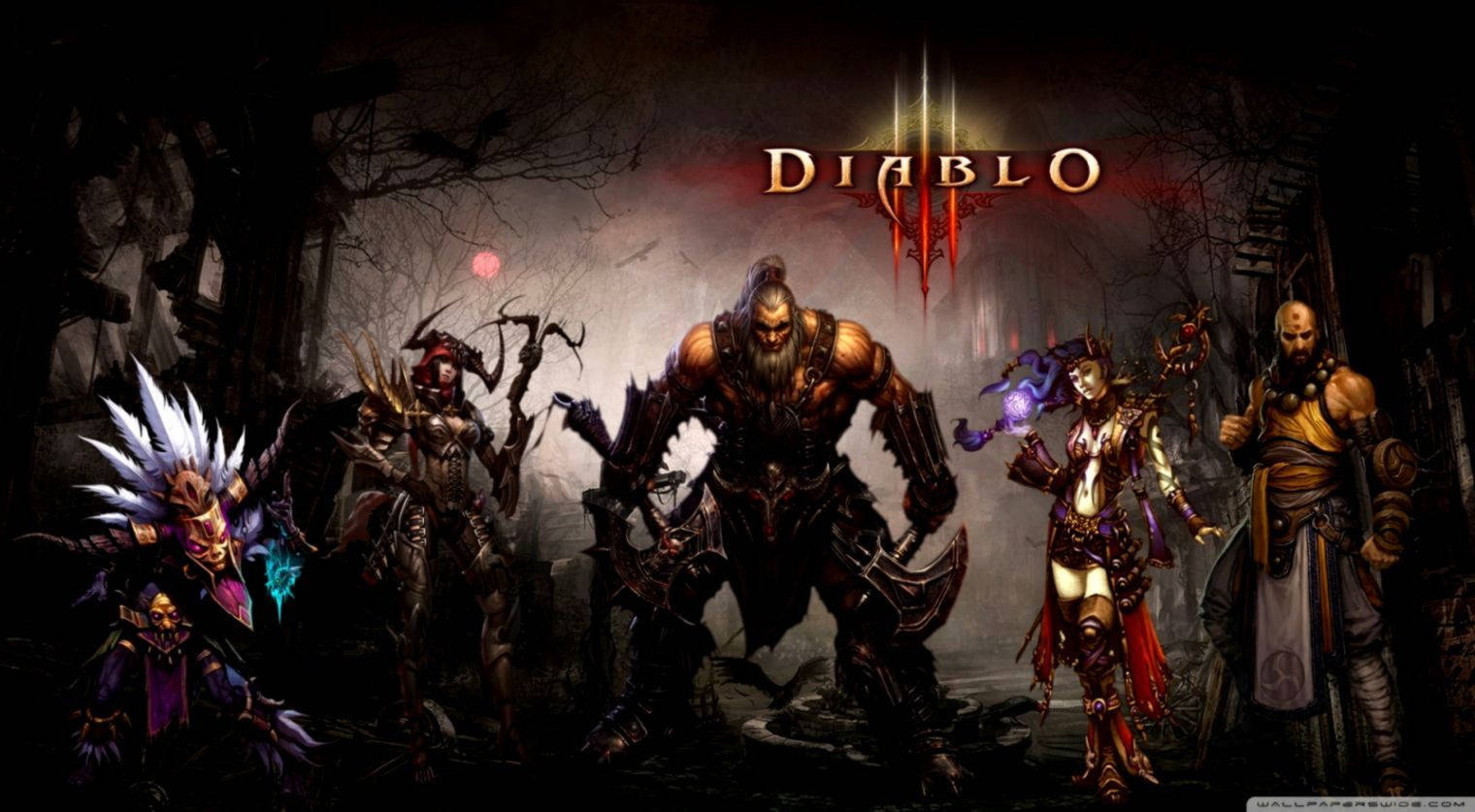 Diablo 3, dark fantasy, ornate armor, HD Desktop Wallpaper