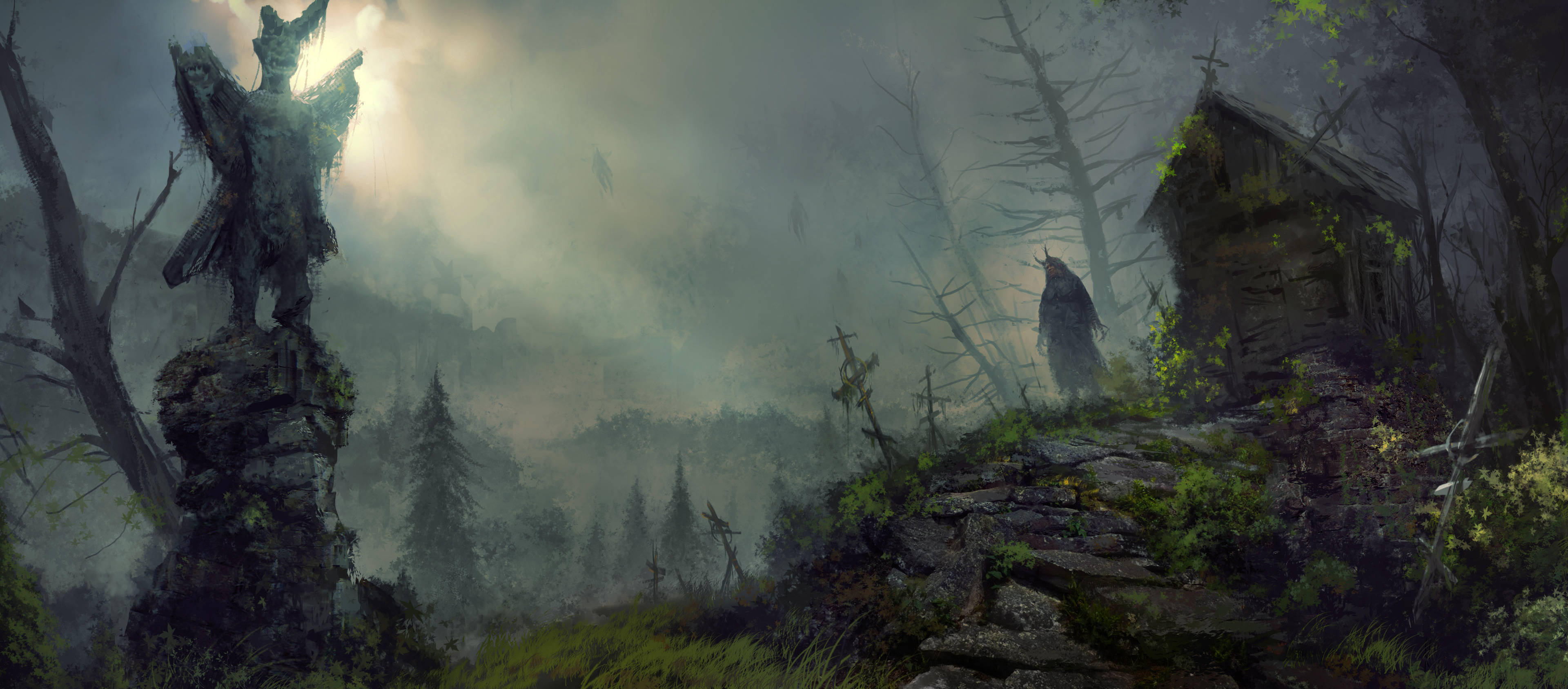 Diablo 4, forest, misty forest, 4K Desktop Wallpaper