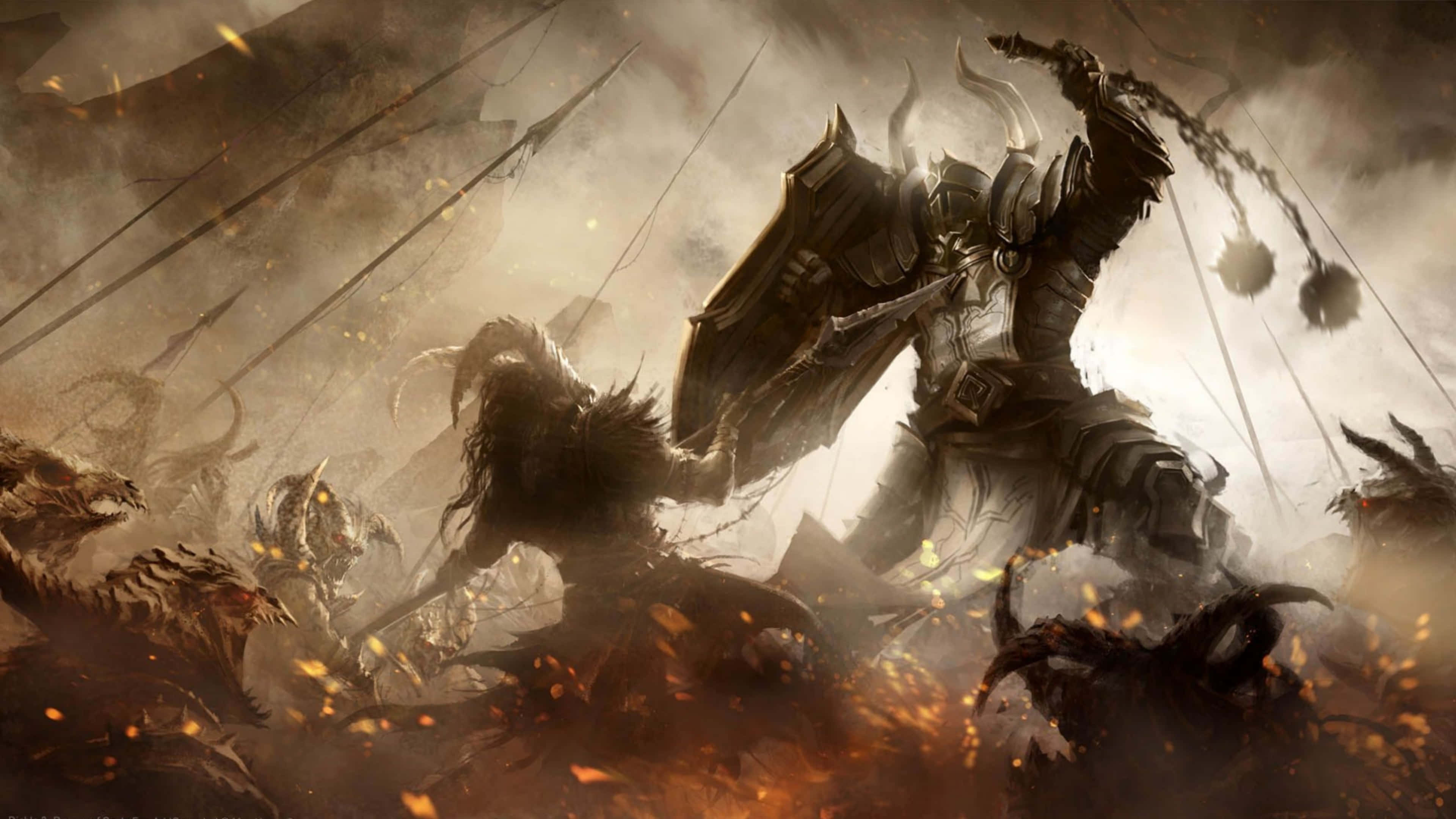 Diablo, 4K, warrior, 4K Desktop Wallpaper