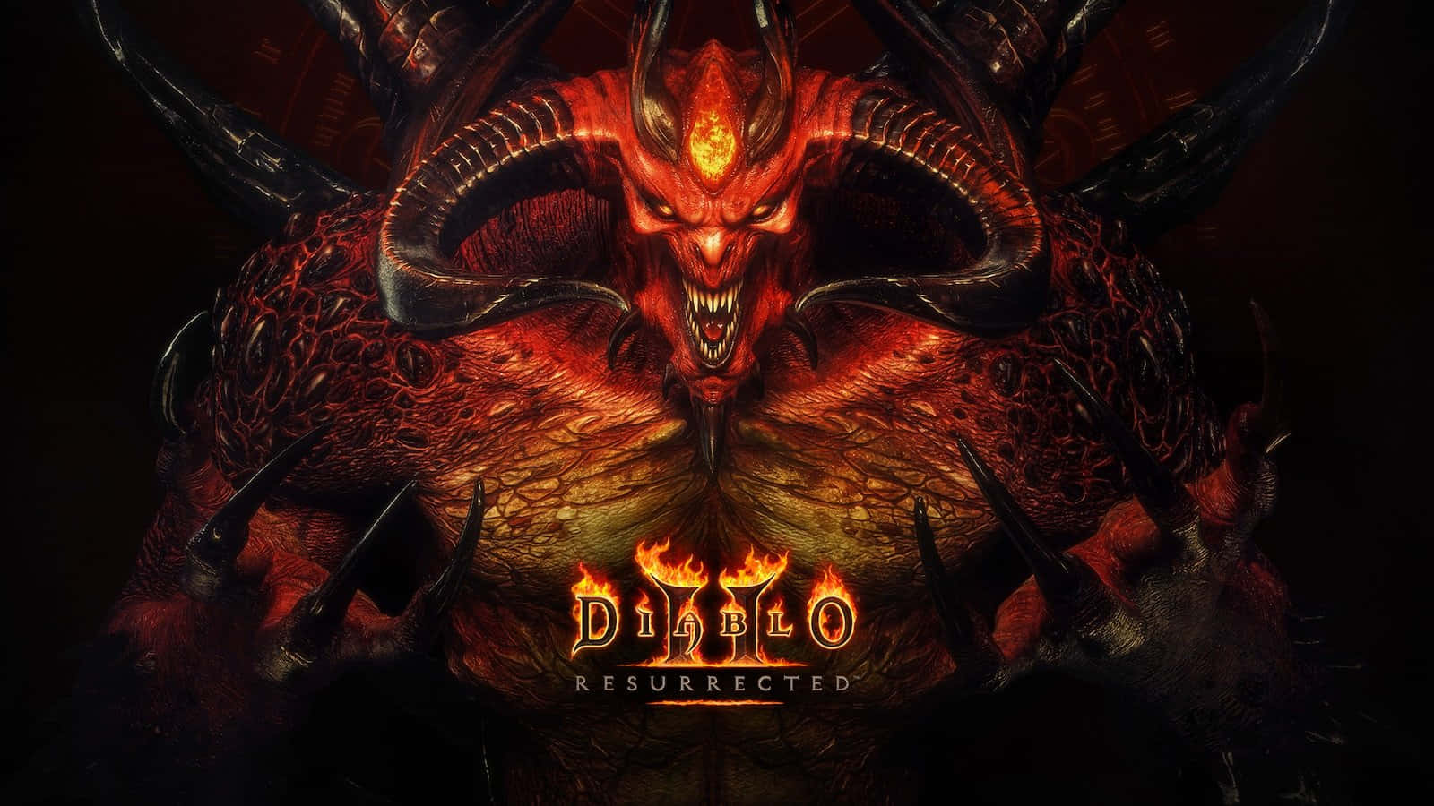 Diablo 2, black red evil, glowing red eyes, HD Desktop Wallpaper