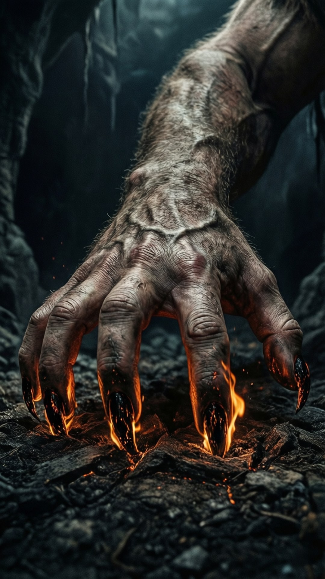 Diablo, claw, burning nails, Full HD Phone Wallpaper