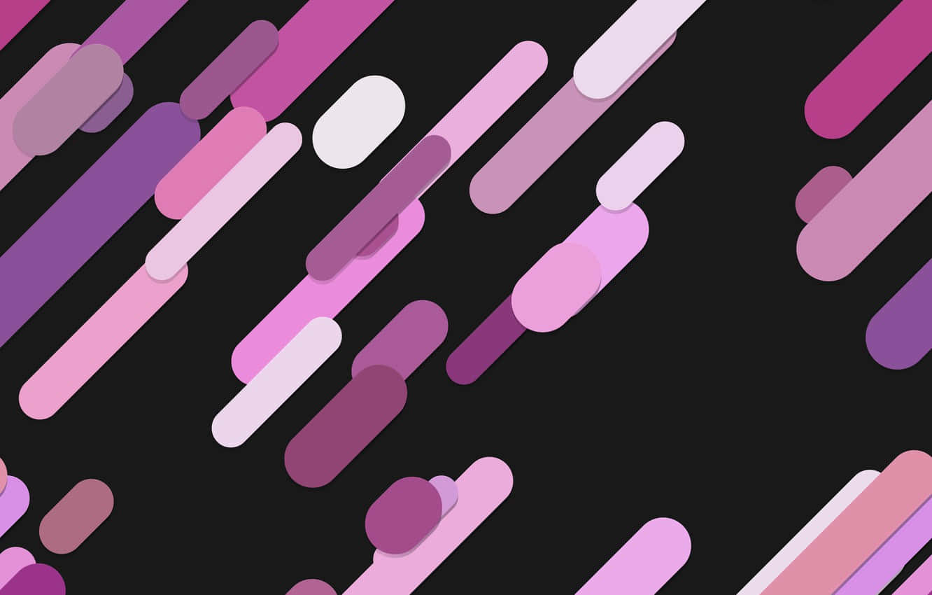 purple diagonal tubes, diagonal pink purple and white rounded bars, black background, HD Desktop Wallpaper