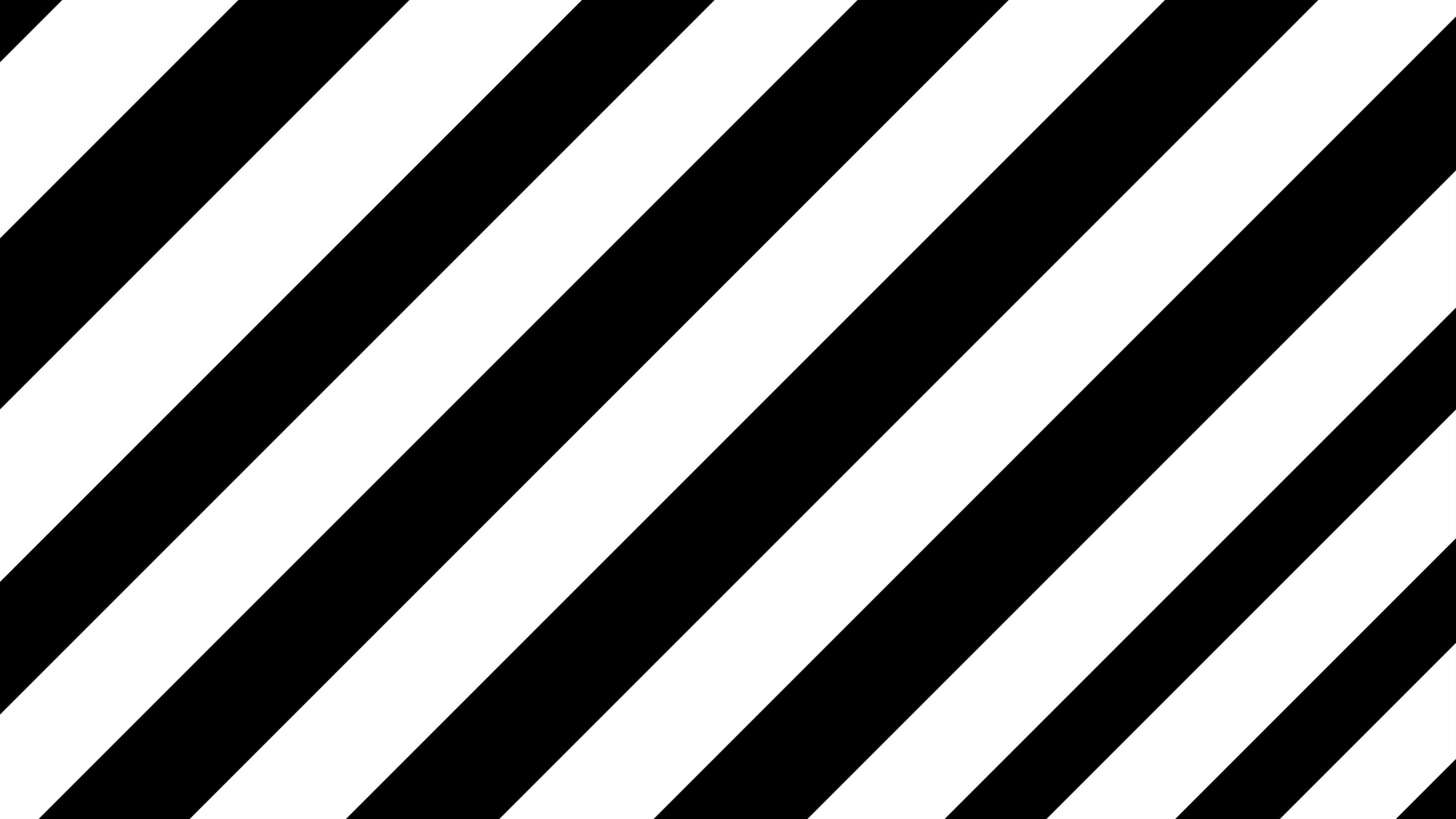 diagonal stripes pattern, black and white stripes, high-contrast geometric pattern, 2K Desktop Wallpaper
