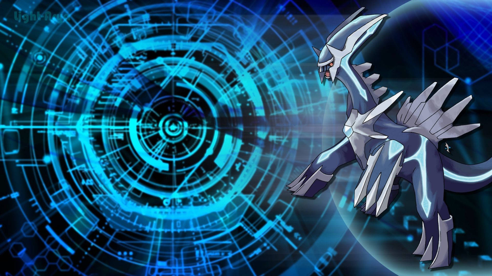 Dialga, silver, blue, Full HD Desktop Wallpaper