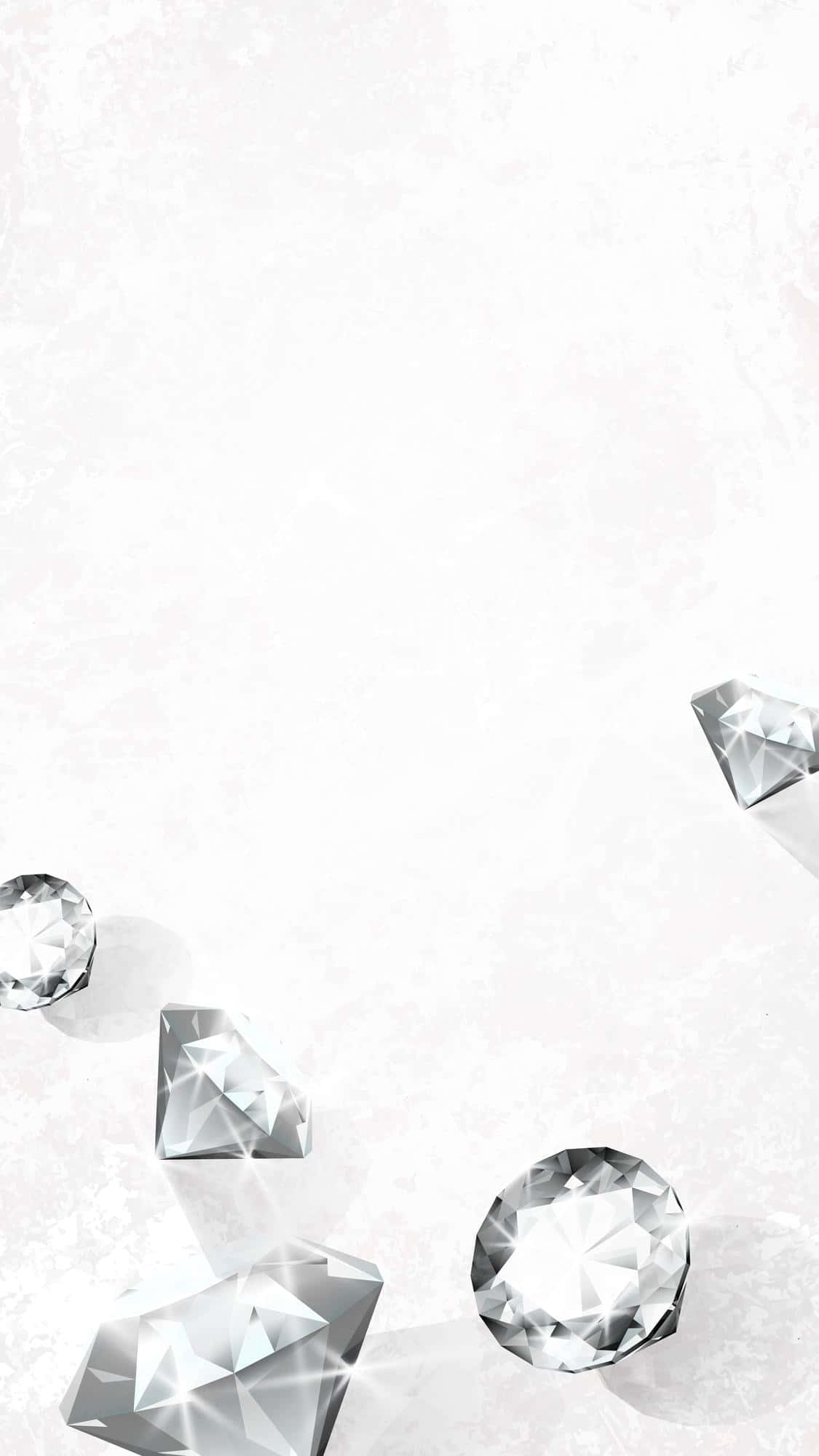 diamond aesthetic, shimmering diamonds, soft textured white surface, Full HD Phone Wallpaper