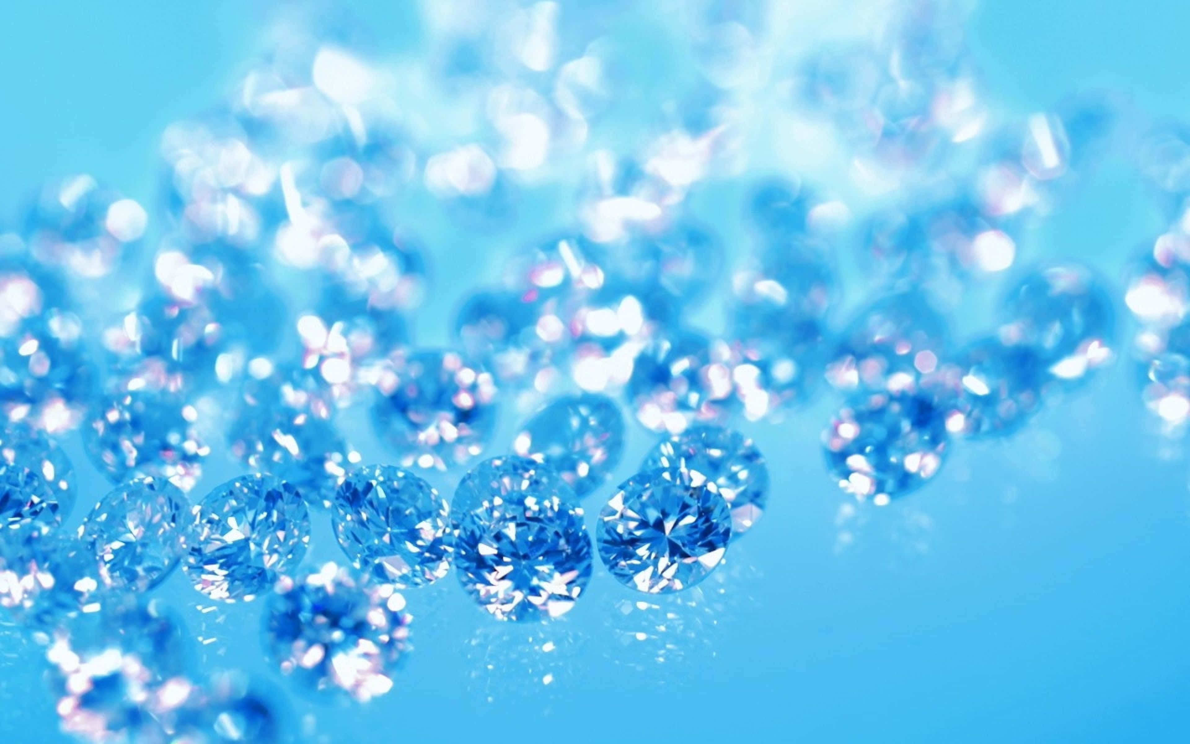 diamond aesthetic, blue diamonds, soft blue surface, 4K Desktop Wallpaper