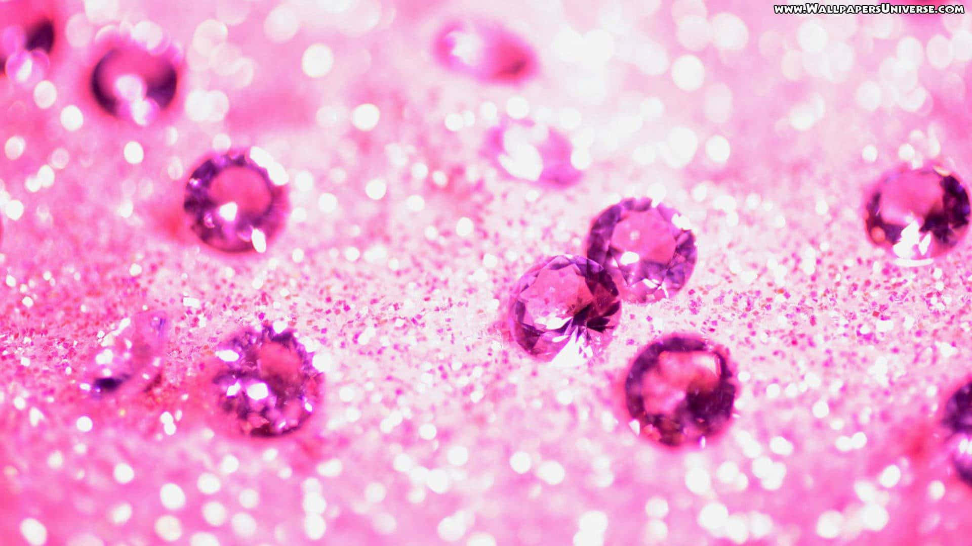 Diamond Aesthetic, shimmering pink gemstones, glittering pink surface, Full HD Desktop Wallpaper