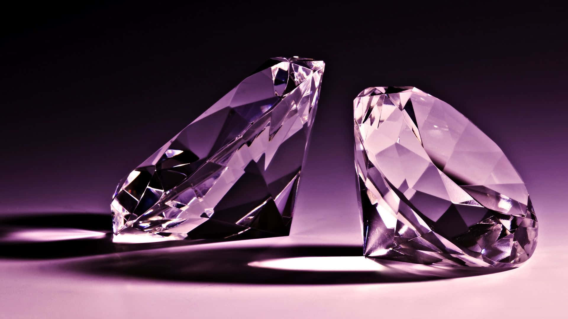 Purple Diamond, diamond aesthetic, glowing ambient light, Full HD Desktop Wallpaper