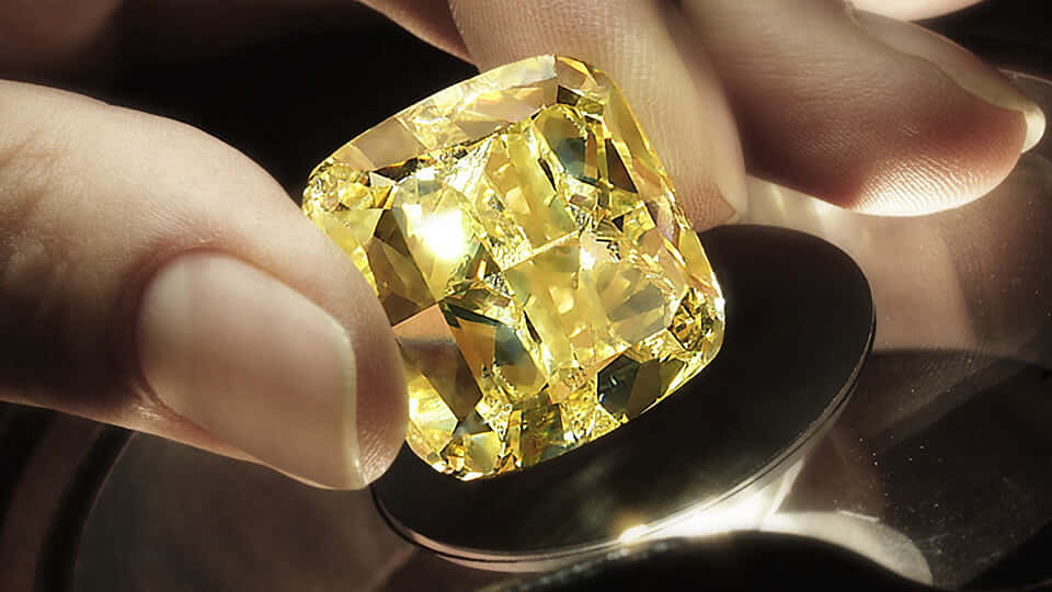 Yellow Diamond, cushion-cut diamond, radiant, SD Desktop Wallpaper
