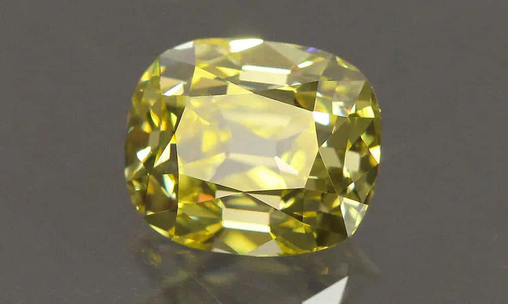 yellow diamond, cushion-cut, precision facets, SD Desktop Wallpaper