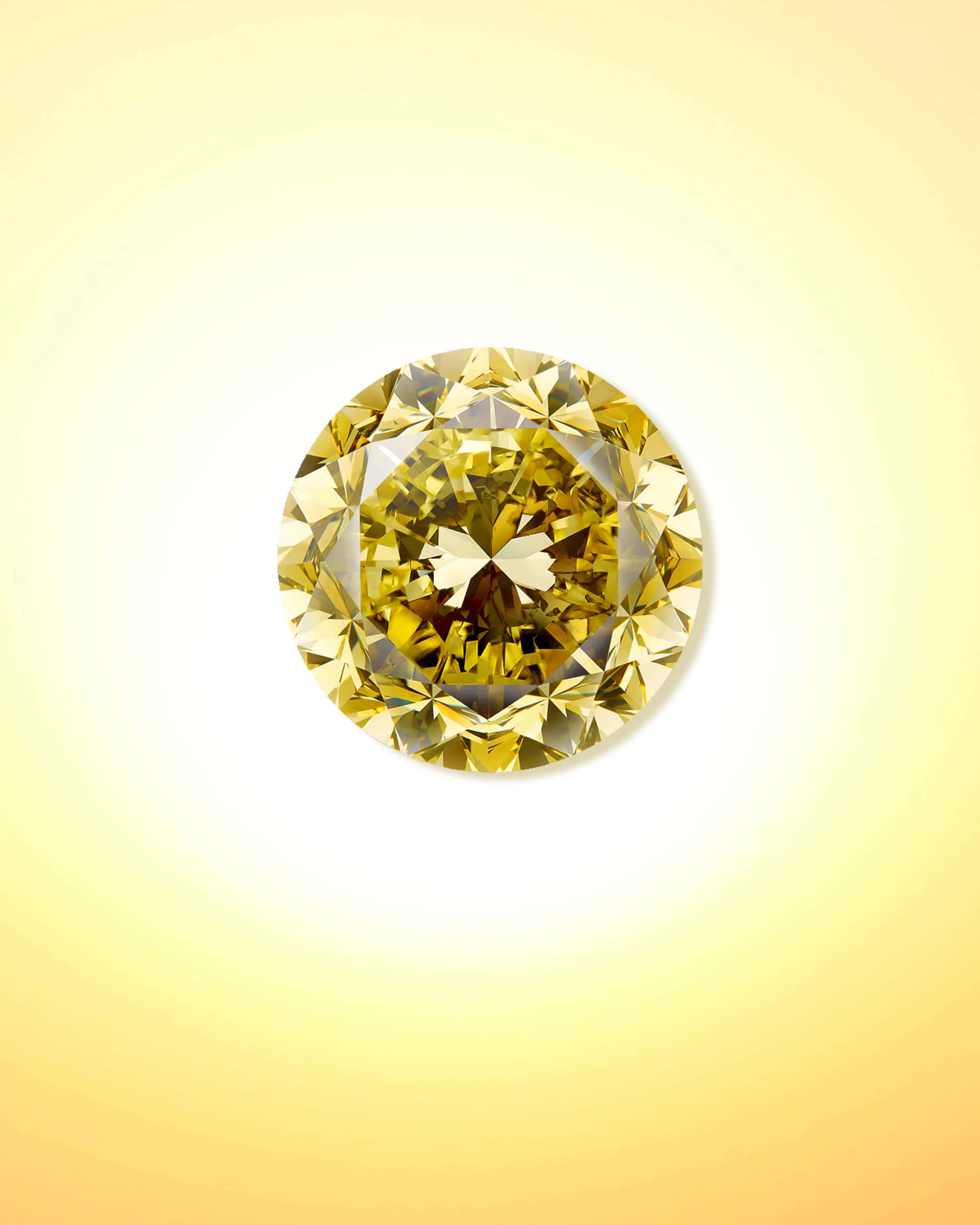 yellow diamond, 2048 x 2560, golden gradient background, 2K Phone Wallpaper