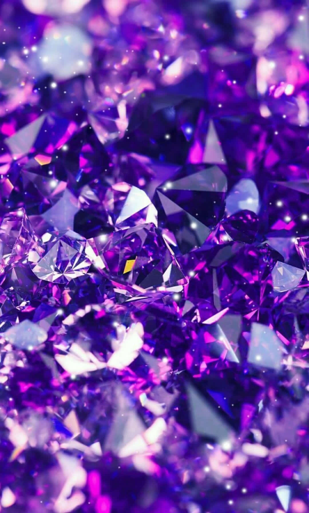 diamond aesthetic, purple gemstones, sharp facets, HD Phone Wallpaper