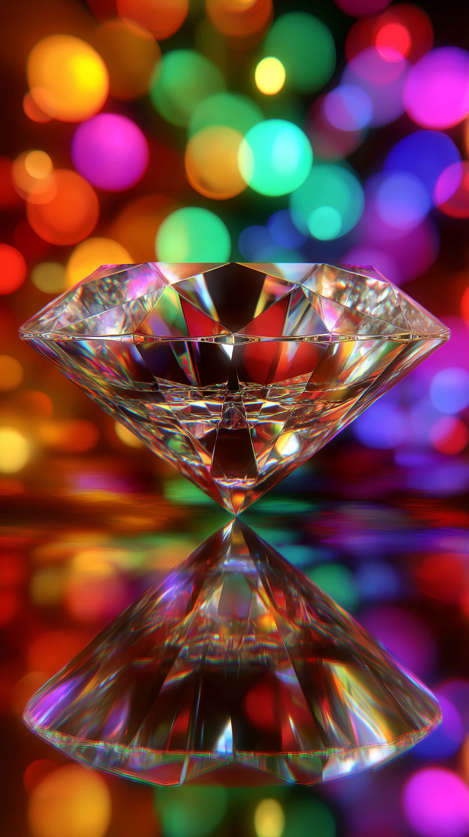 diamond, reflective surface, glossy surface, 2K Phone Wallpaper