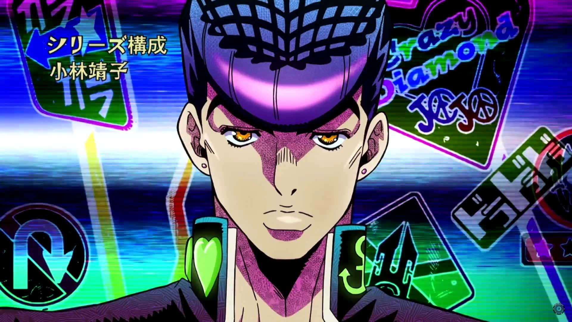 Diamond Is Unbreakable, purple hair, glowing eyes, Full HD Desktop Wallpaper