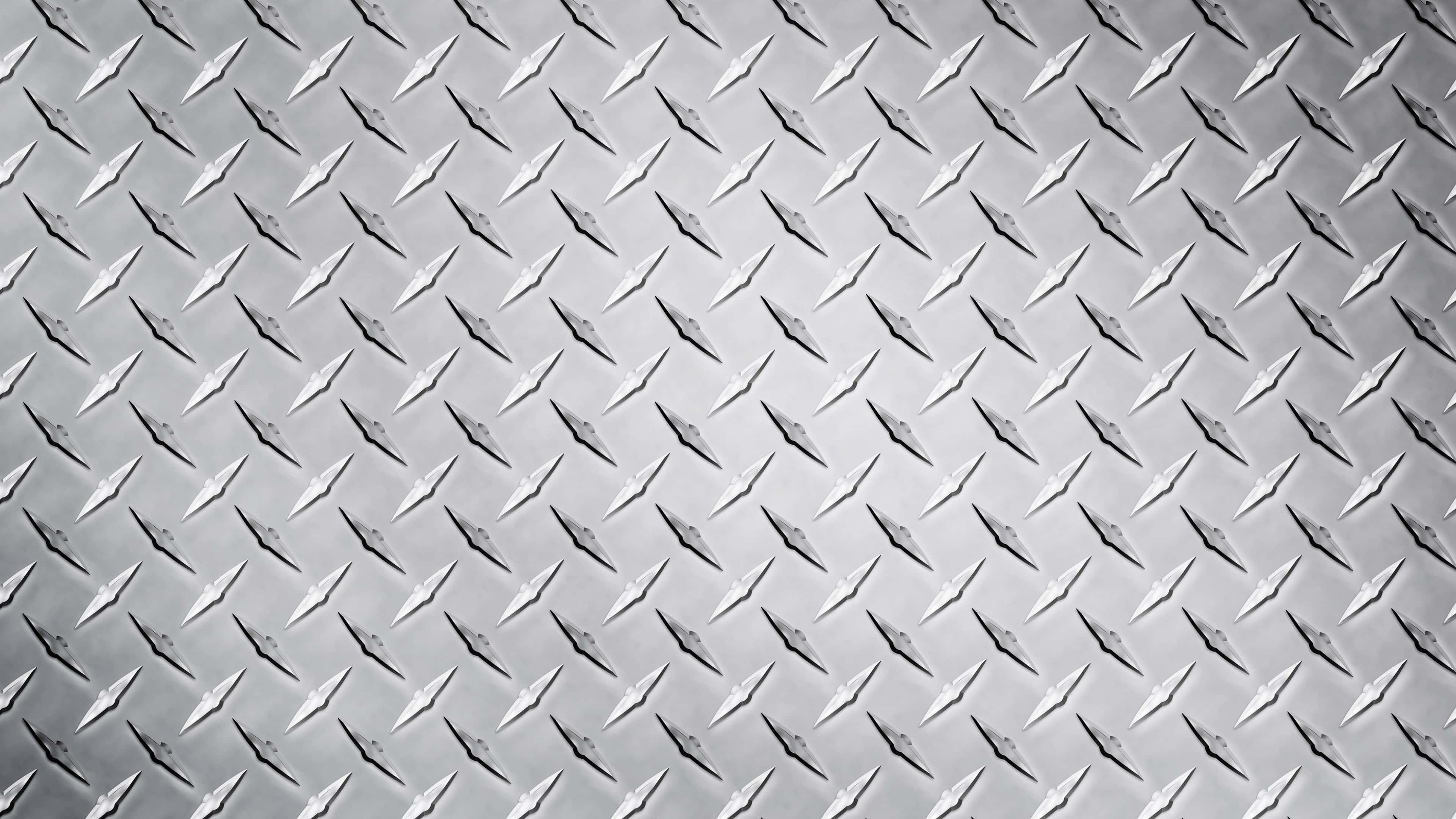 diamond plate, metallic, raised diamond shapes, 4K Desktop Wallpaper