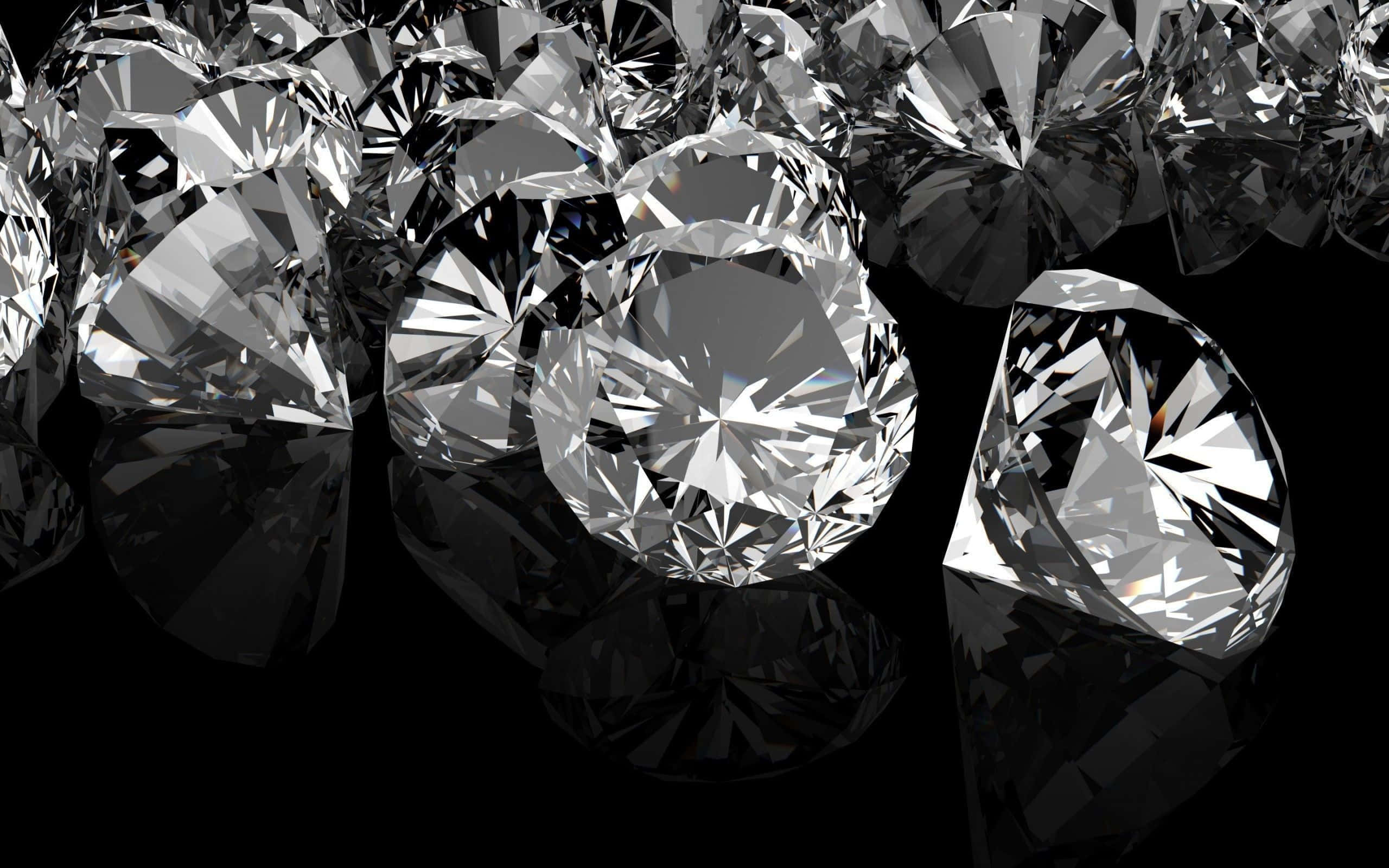 Diamond Aesthetic, shimmering diamonds, sharp facets, 2K Desktop Wallpaper