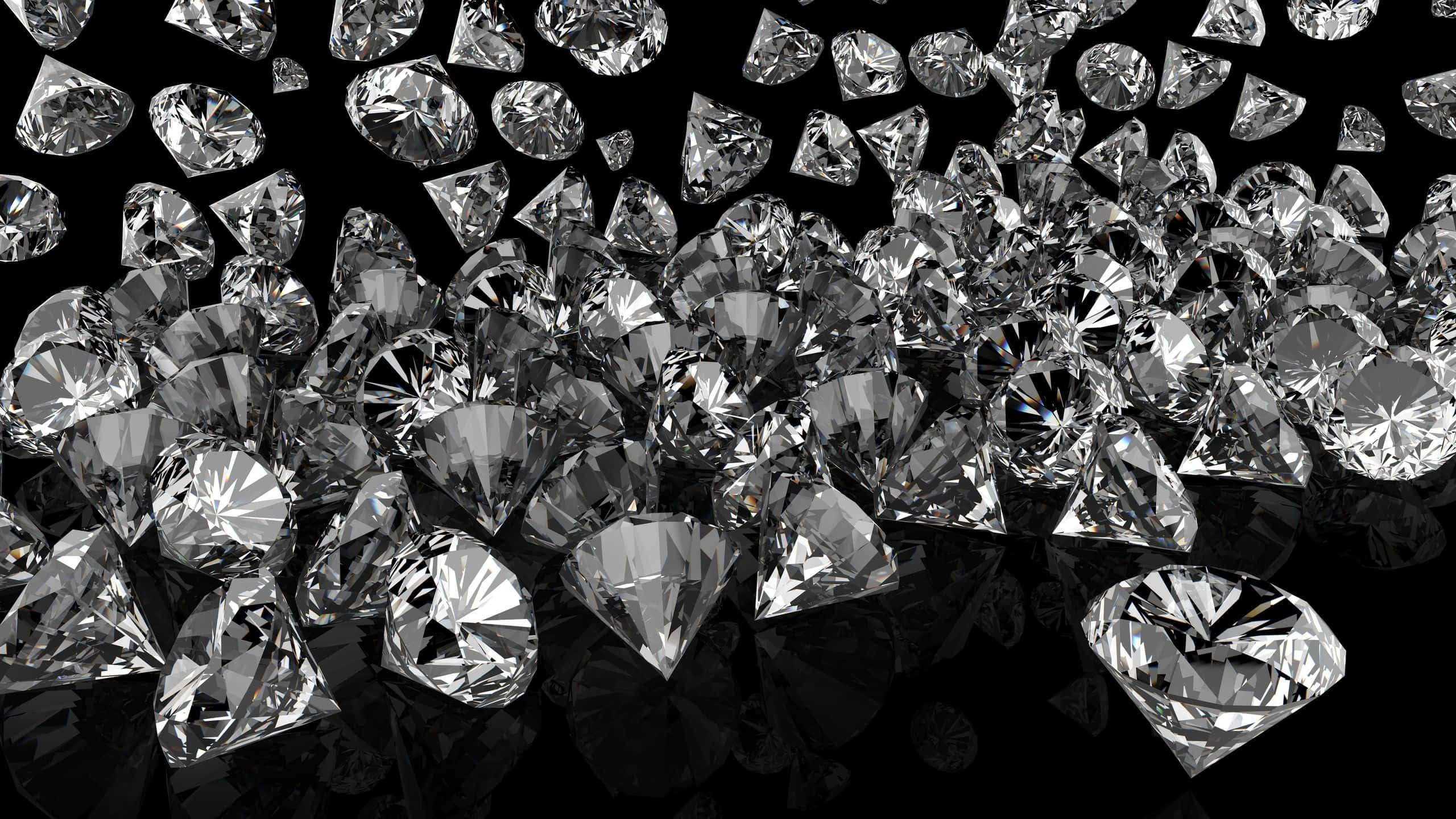 diamond, shimmering, brilliant facets, 2K Desktop Wallpaper
