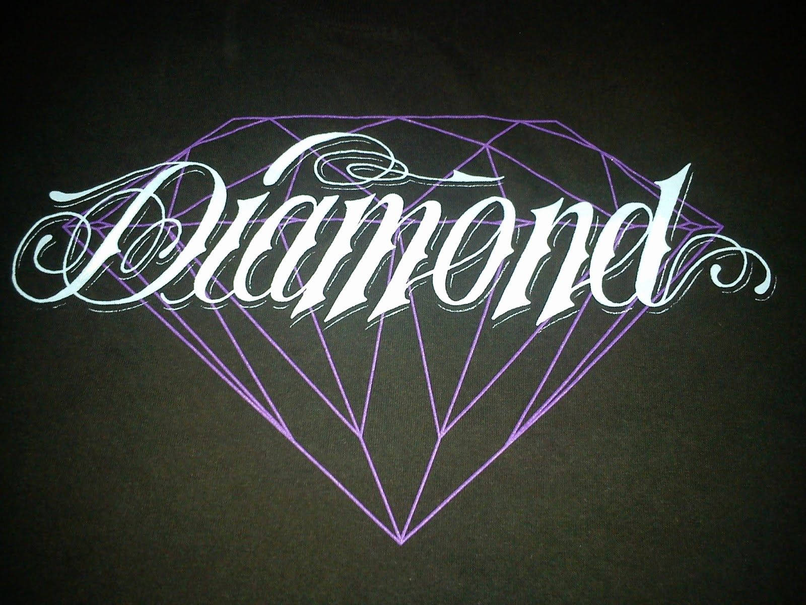 Diamond Supply Co, purple logo, white cursive word diamond, HD Desktop Wallpaper