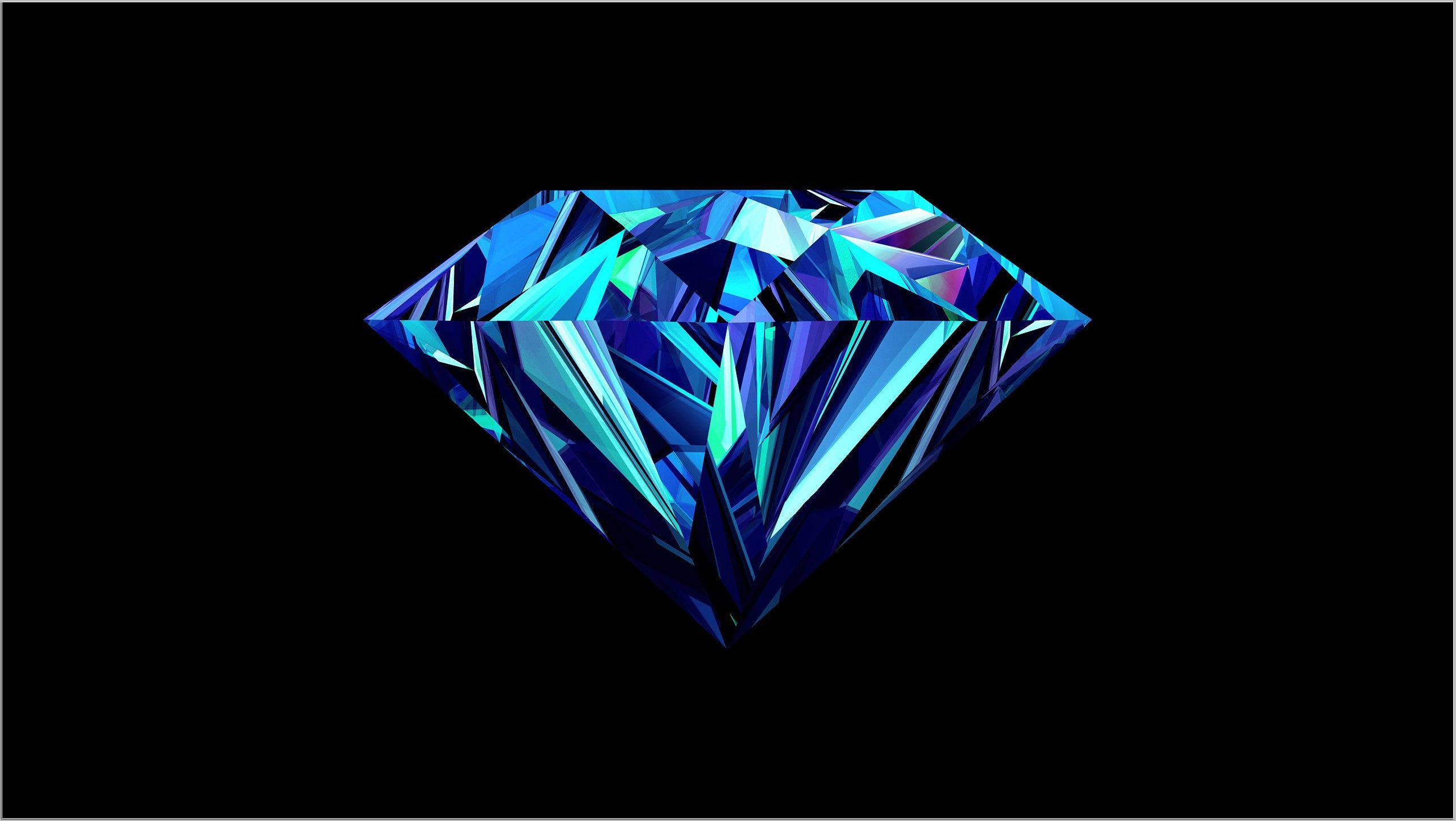 Diamond Supply Co, Blue Diamond, radiant blue, 2K Desktop Wallpaper