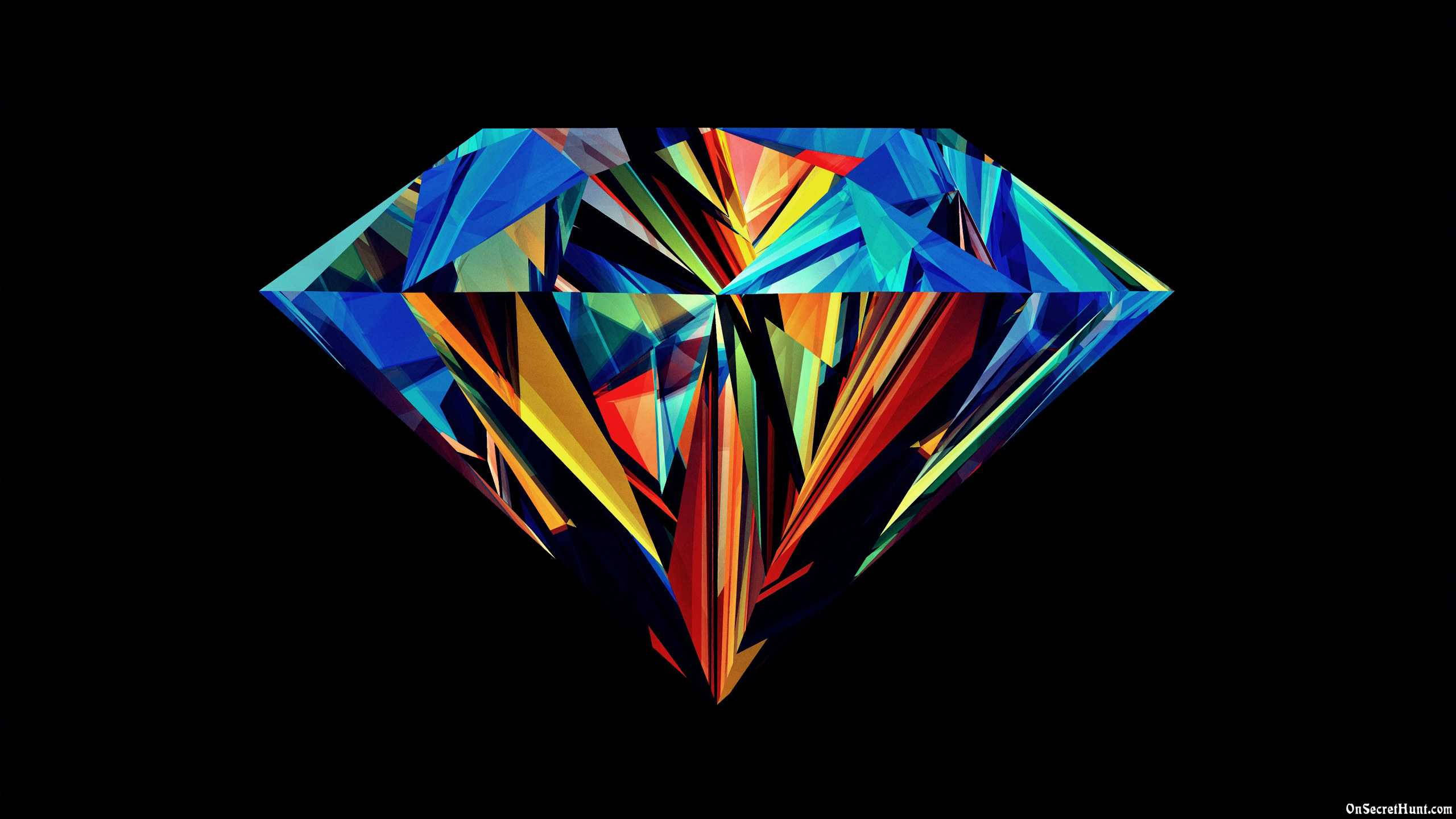 Diamond Supply Co, vibrant, geometric diamond, 2K Desktop Wallpaper