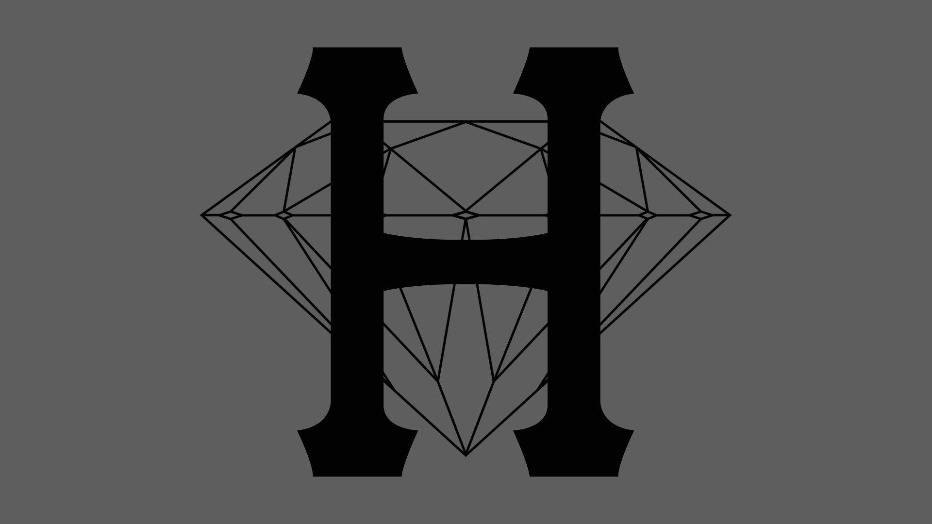 Diamond Supply Co, letter H, geometric diamond outline, Full HD Desktop Wallpaper