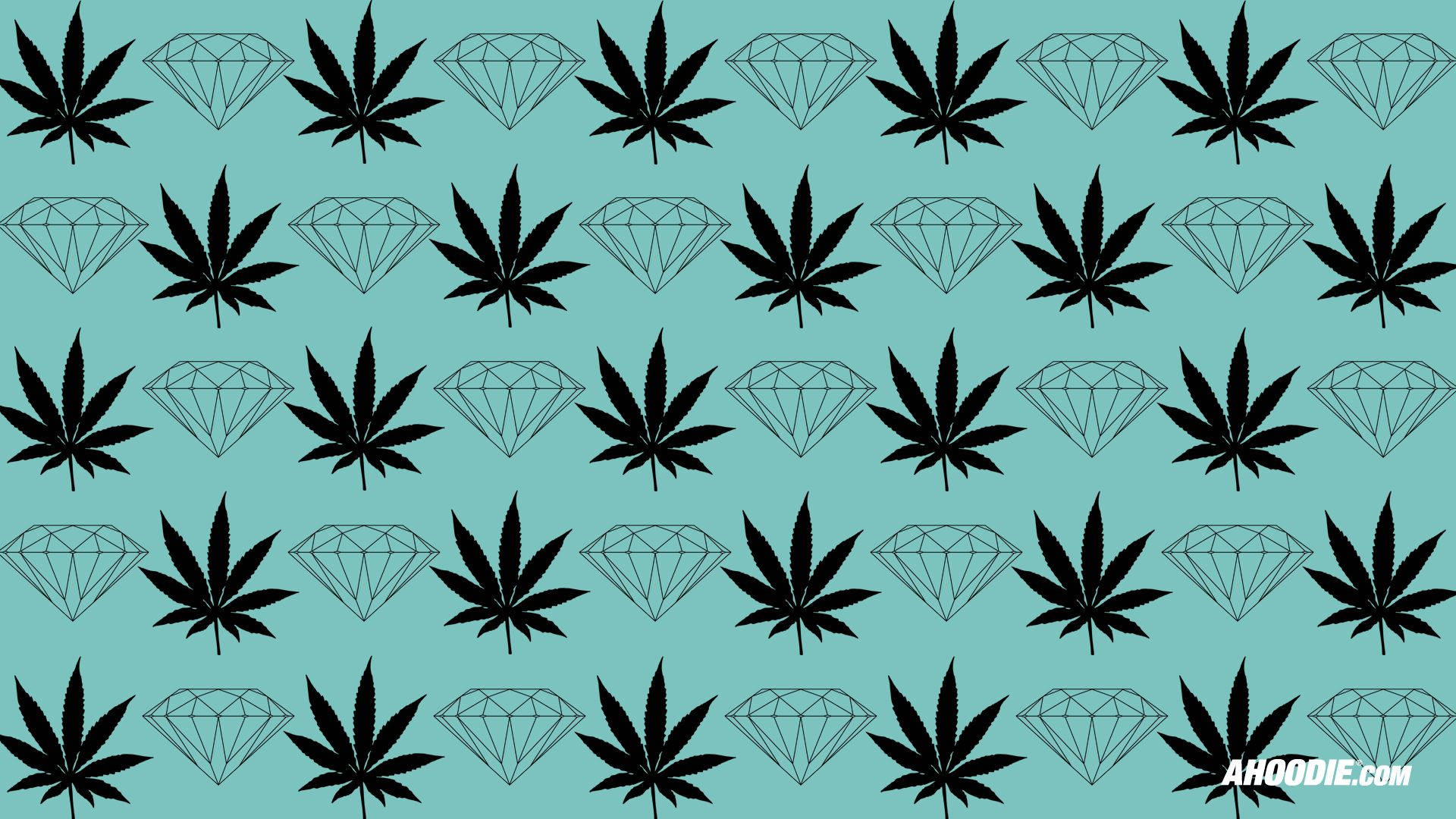Diamond Supply Co, diamond pattern, cannabis leaf, Full HD Desktop Wallpaper